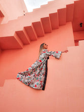Load image into Gallery viewer, KIMONO with flowers medium sized perfect for women, premium quality, photoshooting in Muralla Roja Spain