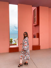Load image into Gallery viewer, KIMONO with flowers medium sized perfect for women, premium quality, photoshooting in Muralla Roja Spain